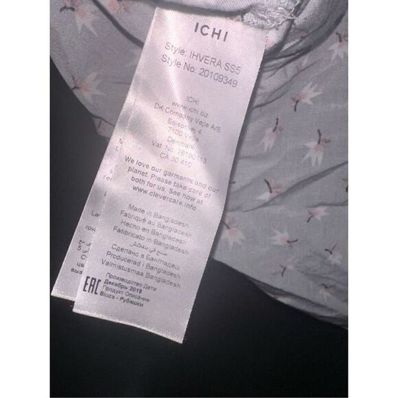 BEAUTIFUL ICHI SUPER LIGHTWEIGHT‎ Summer Floral Short Sleeve greyish & Pink Size - Picture 3 of 6